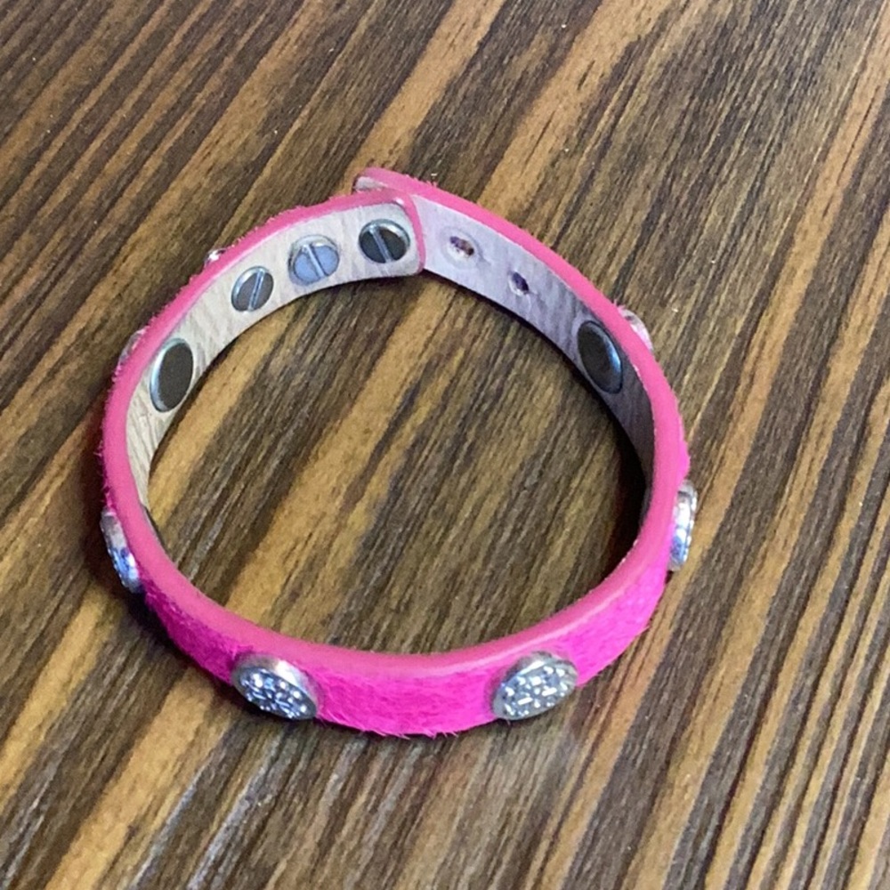 FINAL SALE PRICE Rustic Cuff Adjustable Pink Bracelet